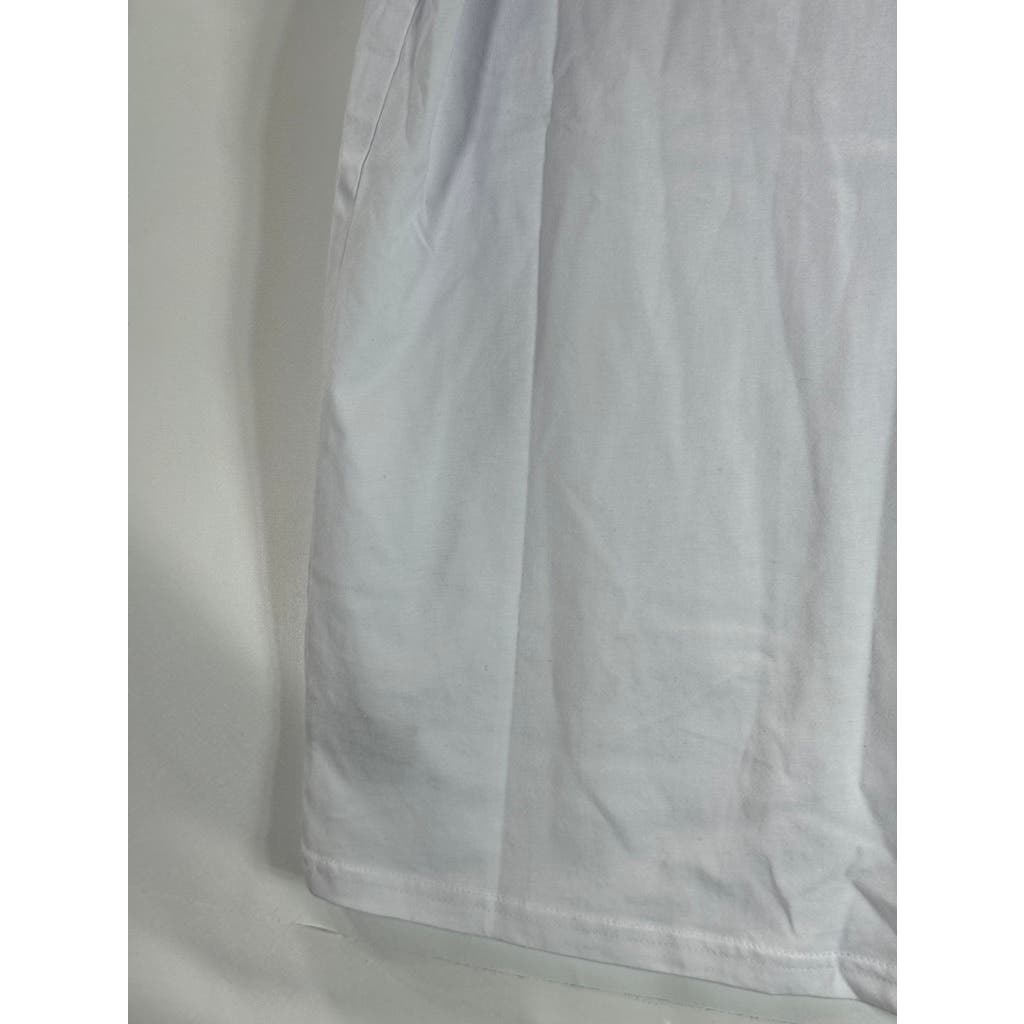 GOTHAM Men's White "Gotham" Logo Short Sleeve Crew Neck T Shirt SZ S