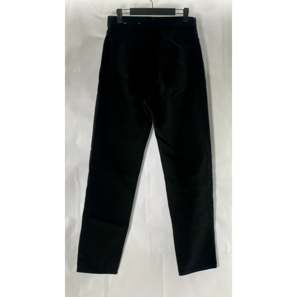 MUJI Women's Solid Black Regular-Fit Straight-Leg Five-Pocket Denim Jeans SZ 25