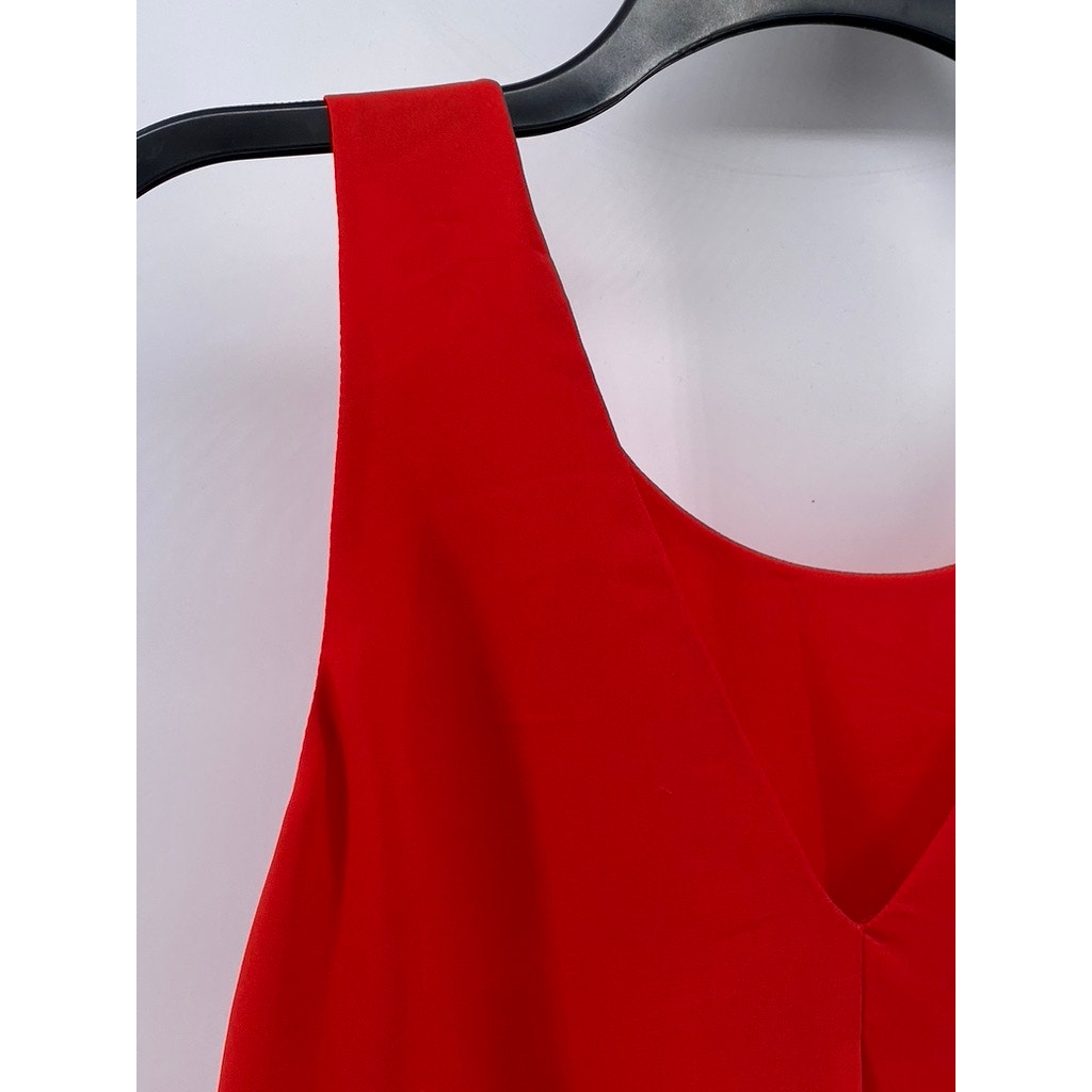 ROSE & OLIVE Women's Red Scoop-Neck Sleeveless Hi-Low Tank Top SZ S