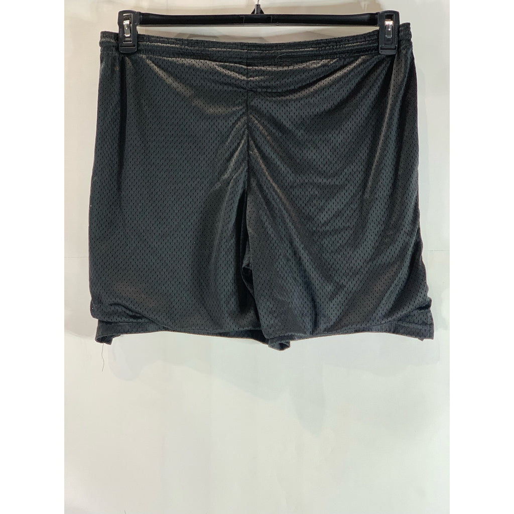 CHAMPION Authentic Men's Black Perforated Elastic Pull-On Active Shorts SZ L