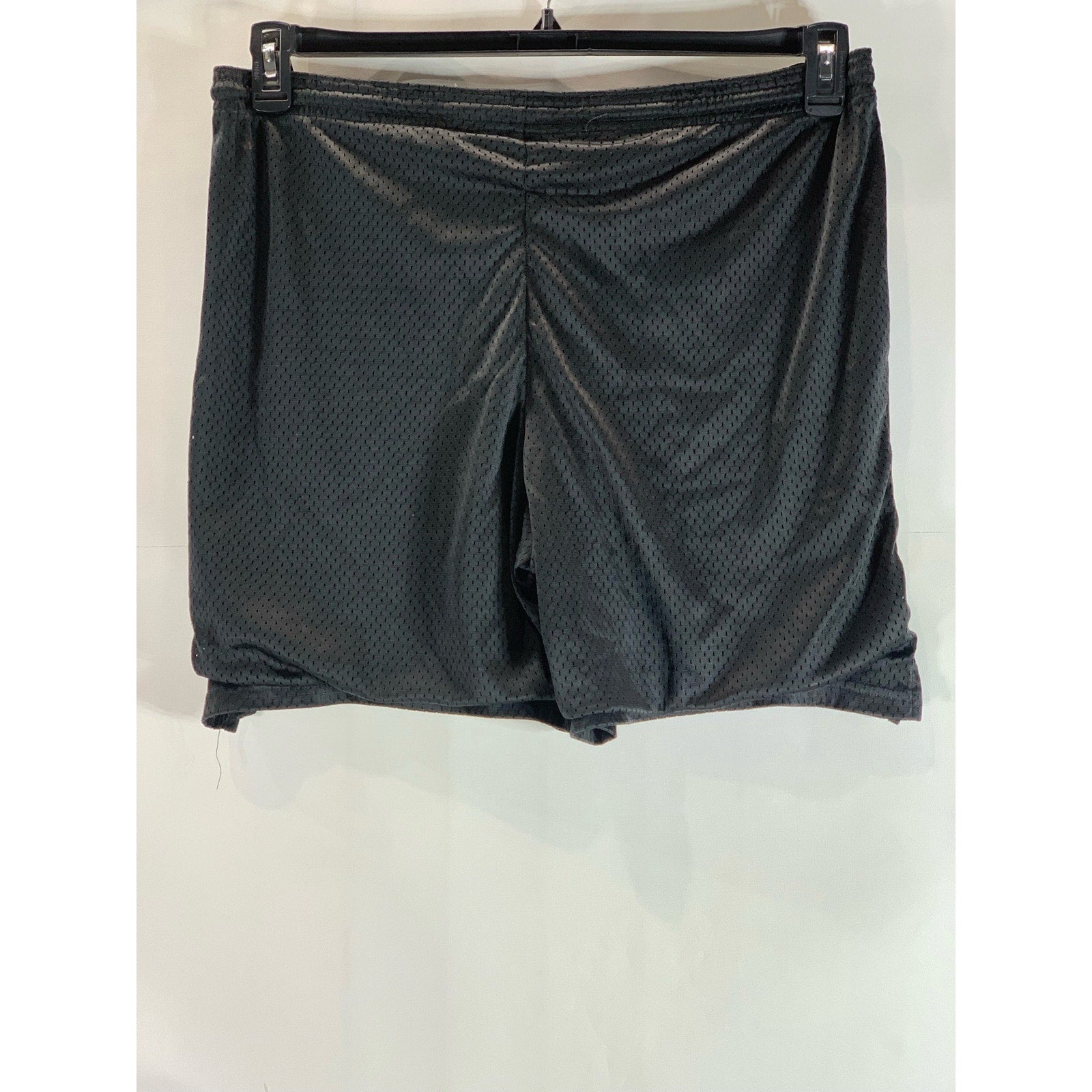 CHAMPION Authentic Men's Black Perforated Elastic Pull-On Active Shorts SZ L