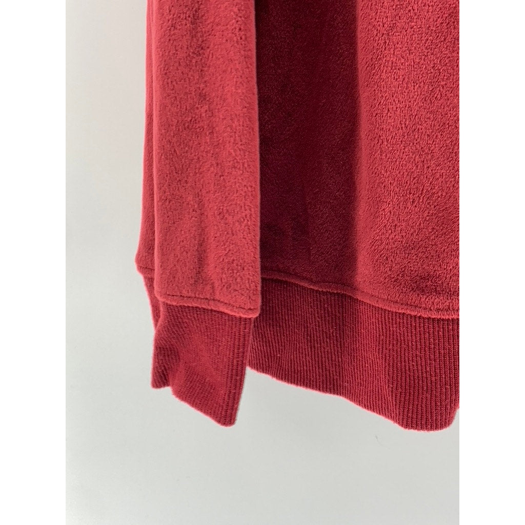 STARS ABOVE Women's Burgundy Velour Crewneck Sweater SZ 2XL