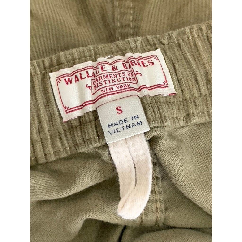 WALLACE & BARNES Men's Tan Corduroy 6" Pull-On Drawstring Shorts SZ S