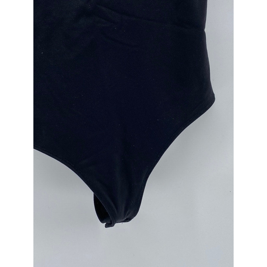 ABERCROMBIE & FITCH Women’s Black Square-Neck Soft A&F Collection Bodysuit SZ S