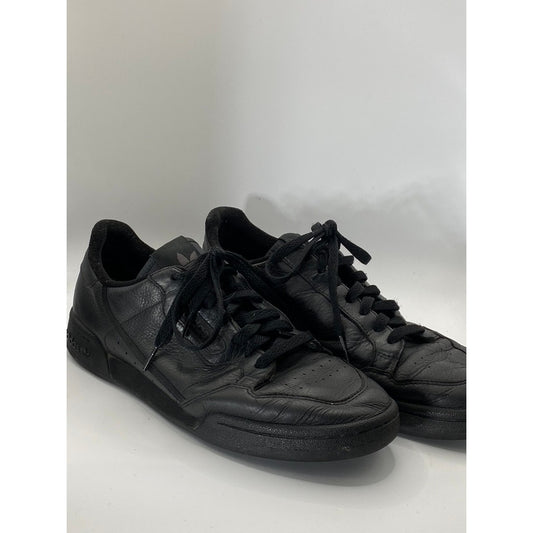 ADIDAS Men's Black Solid Continental 80 Round-Toe Lace-Up Casual Sneakers SZ10.5