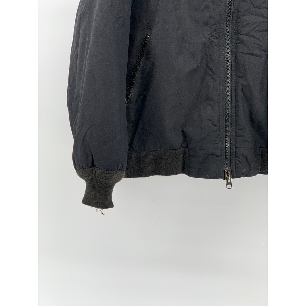 LANDS END Women's Petite Navy Zip-Up Polortec Long Sleeve Winter Jacket SZ 14-16