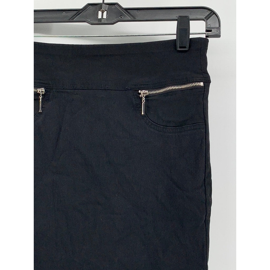 JOE B By Benbasset Women's Black Zipper-Pocket Pencil Skirt SZ S