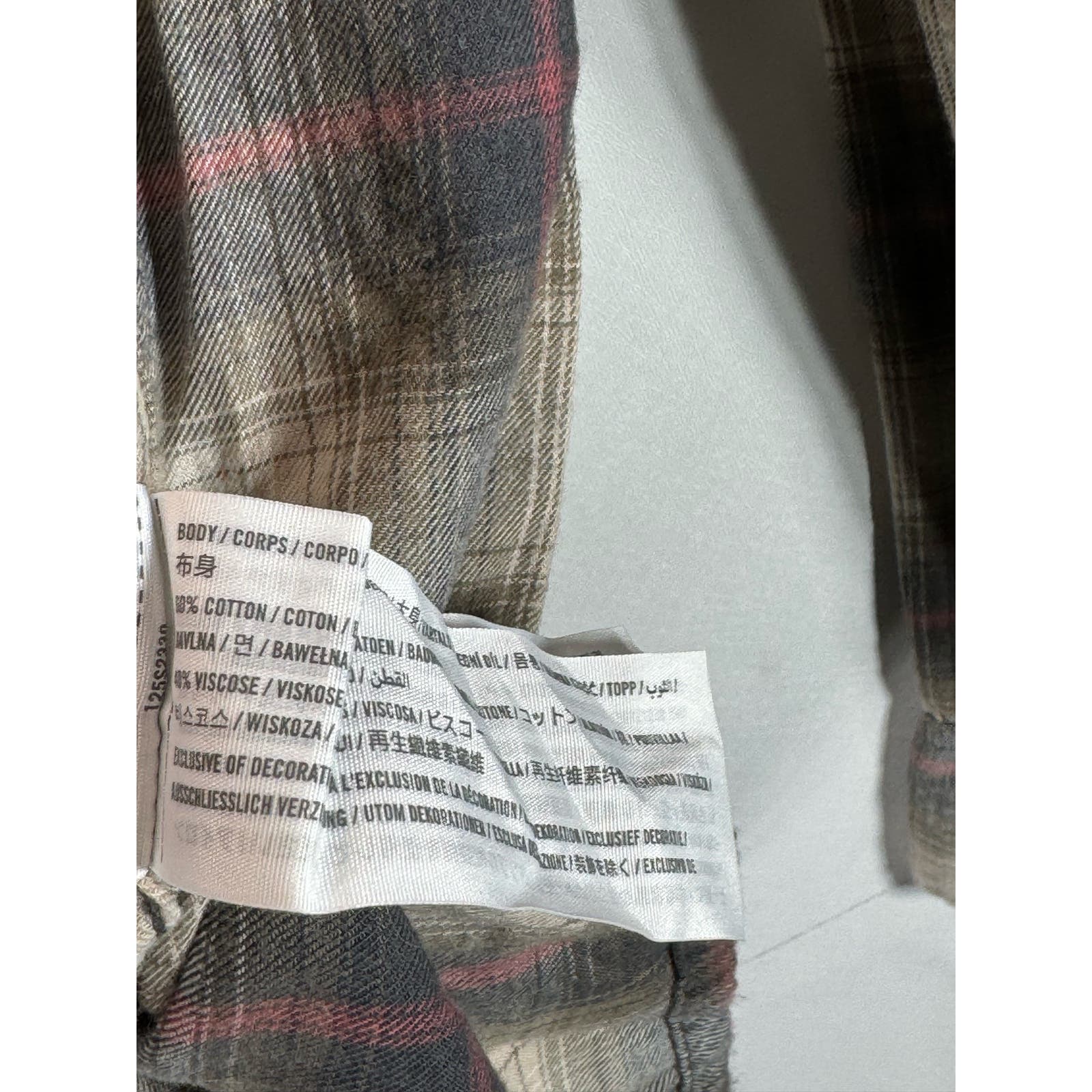 ABERCROMBIIE & FITCH Men's Brown Plaid Button-Up Long Sleeve Shirt SZ L