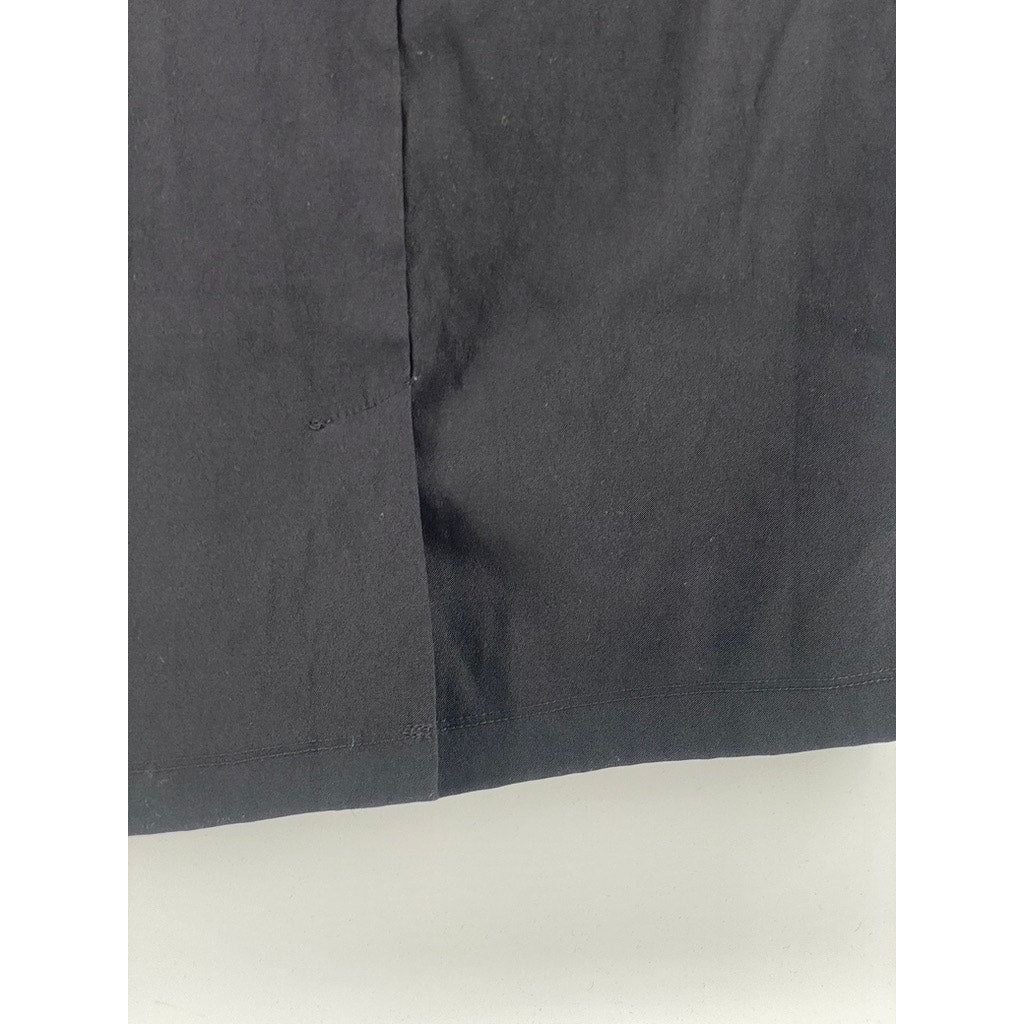 IRIS Women's Black Solid Straight Knee Length Pencil Skirt SZ M