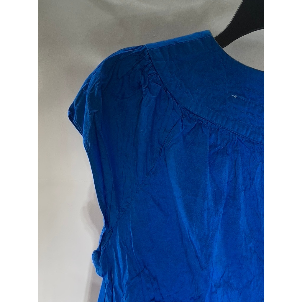 CALYPSO ST. BARTH Women's Dark Blue Crewneck Short Sleeve Knee Length Dress SZ L