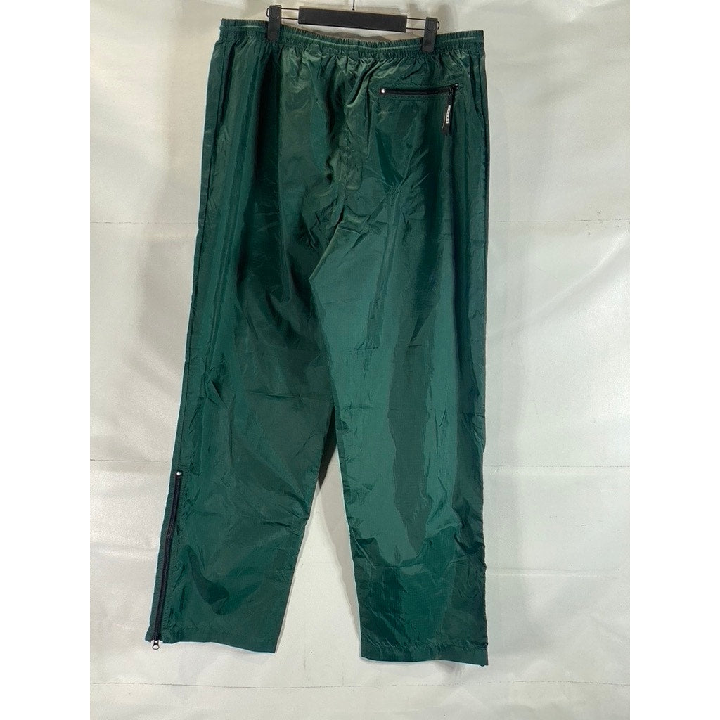 EDDIE BAUER Men's Green Vintage Ebtek Windbreaker Zipper-Hem Pant SZ XL