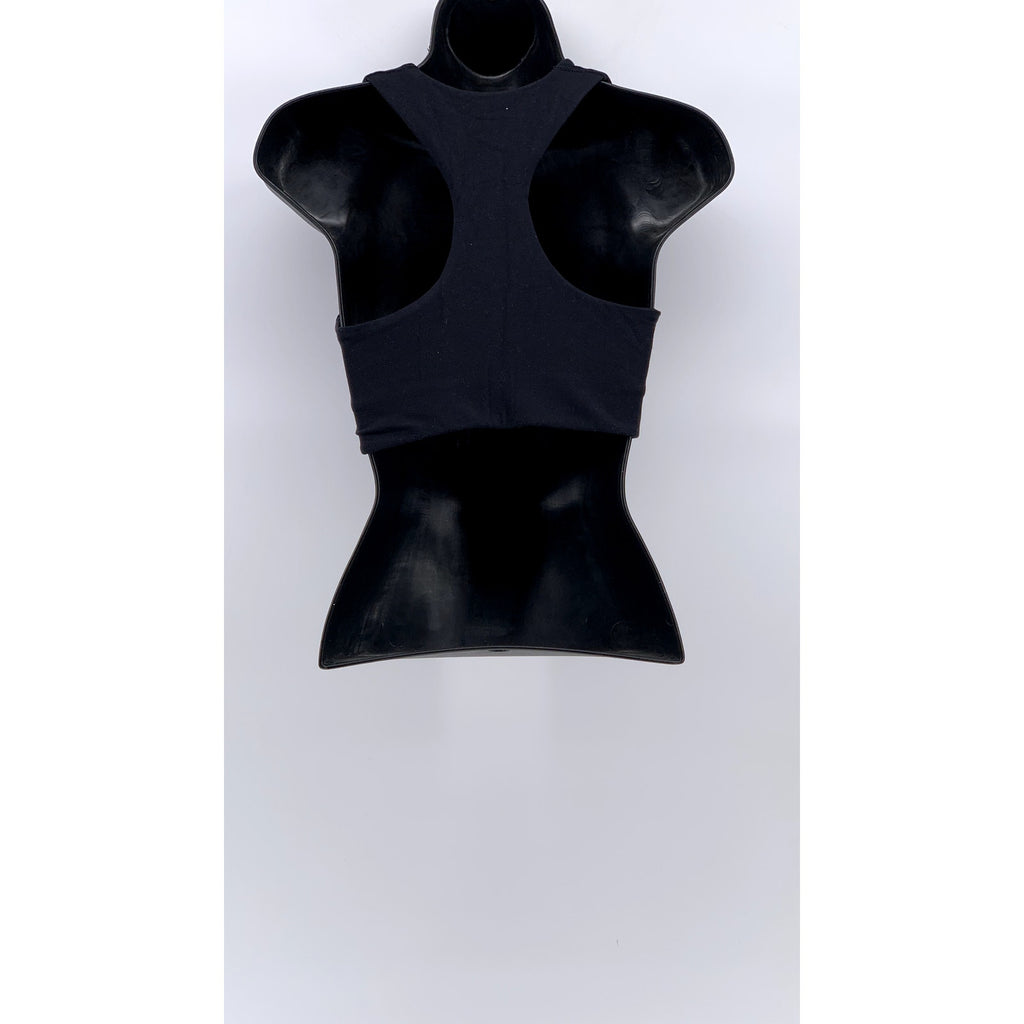 TNA Women's Black Solid Racer Back Active Crop-Top SZ XS