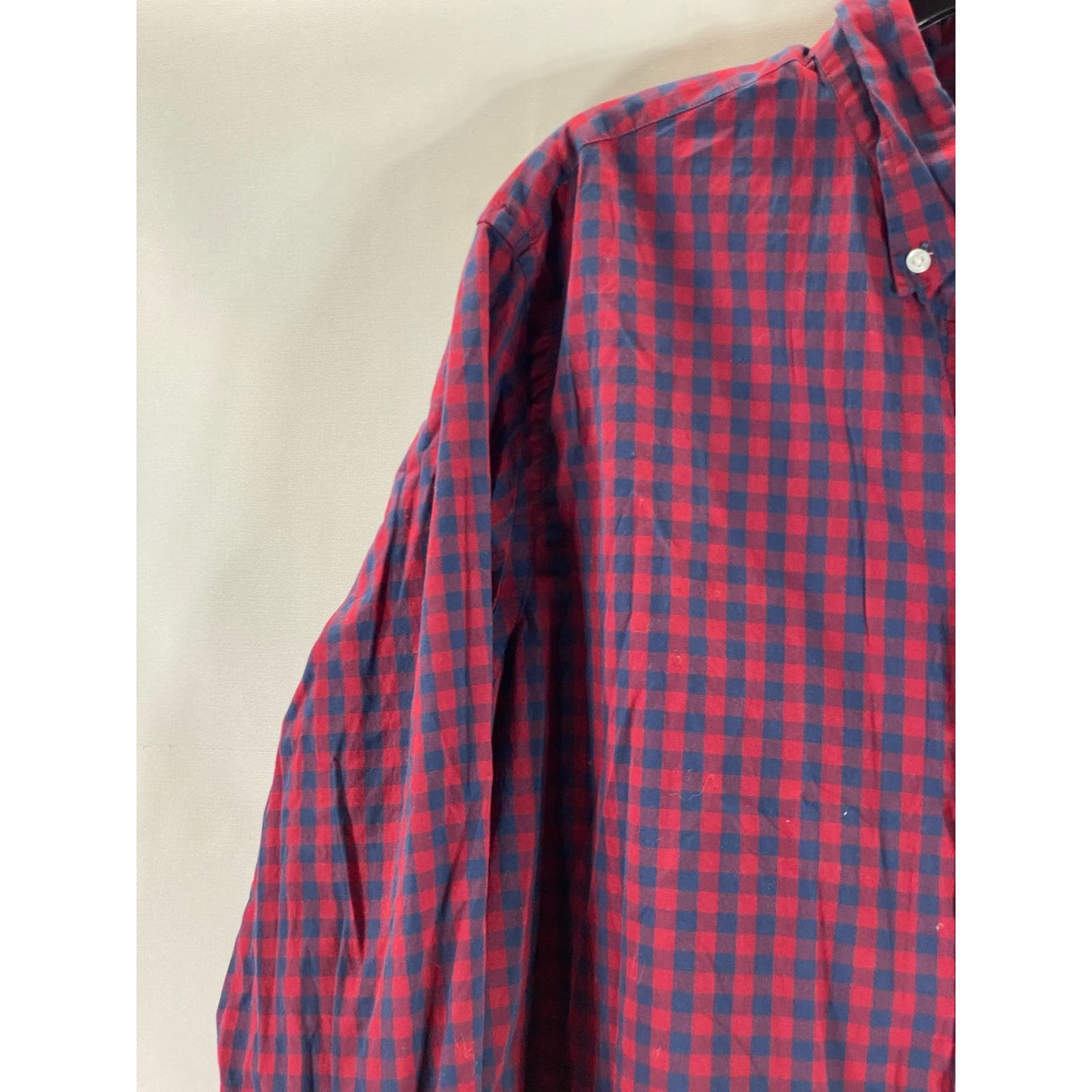 J. CREW Men's Red Gingham Mercantile Flex Button-Up Long Sleeve Shirt SZ L