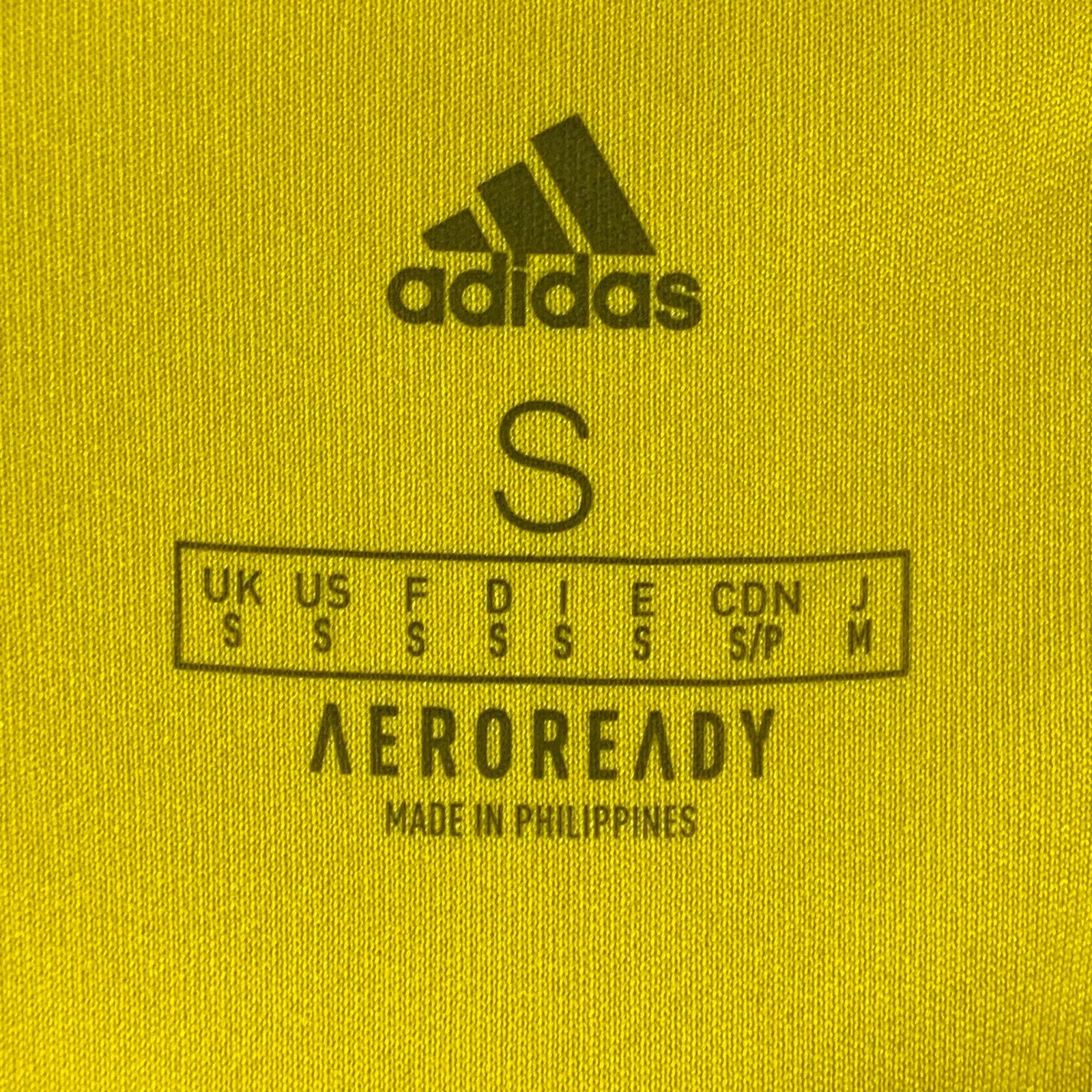 ADIDAS Men's Yellow 3-Stripe Aeroready Crewneck Entrada 18 Soccer Jersey SZ S