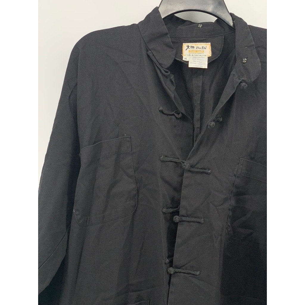 DADI Men's Black Button-Up Long Sleeve Casual Shirt SZ XL