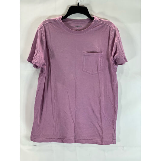 GOODFELLOW & CO Men's Pink Crewneck Standard-Fit Short Sleeve Shirt SZ M