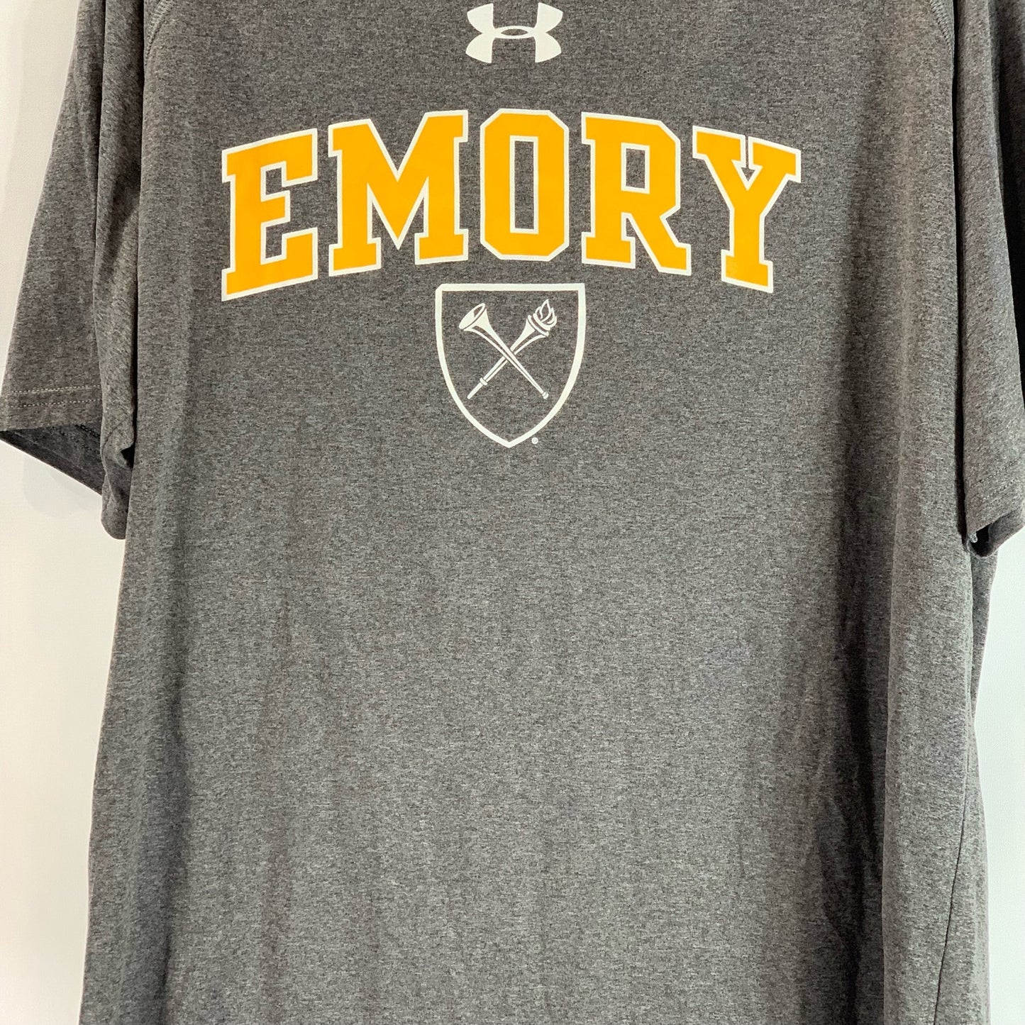 UNDER ARMOUR Men's Gray Emory Eagles Graphic Crewneck Loose T-Shirt SZ XL