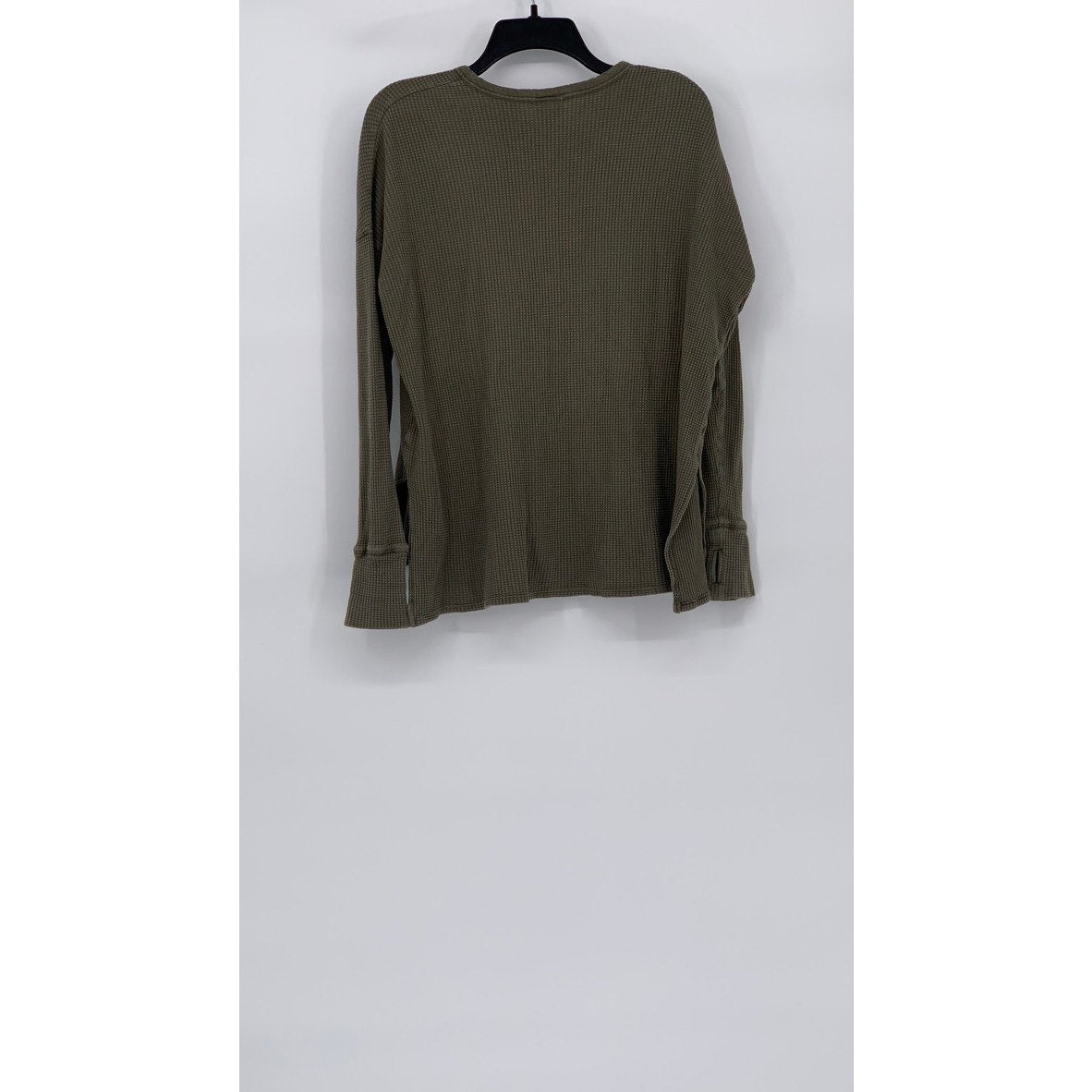 OFFLINE By AERIE Women's Tan Burst A Move Long Sleeve Thumbhole Henley Top SZ S