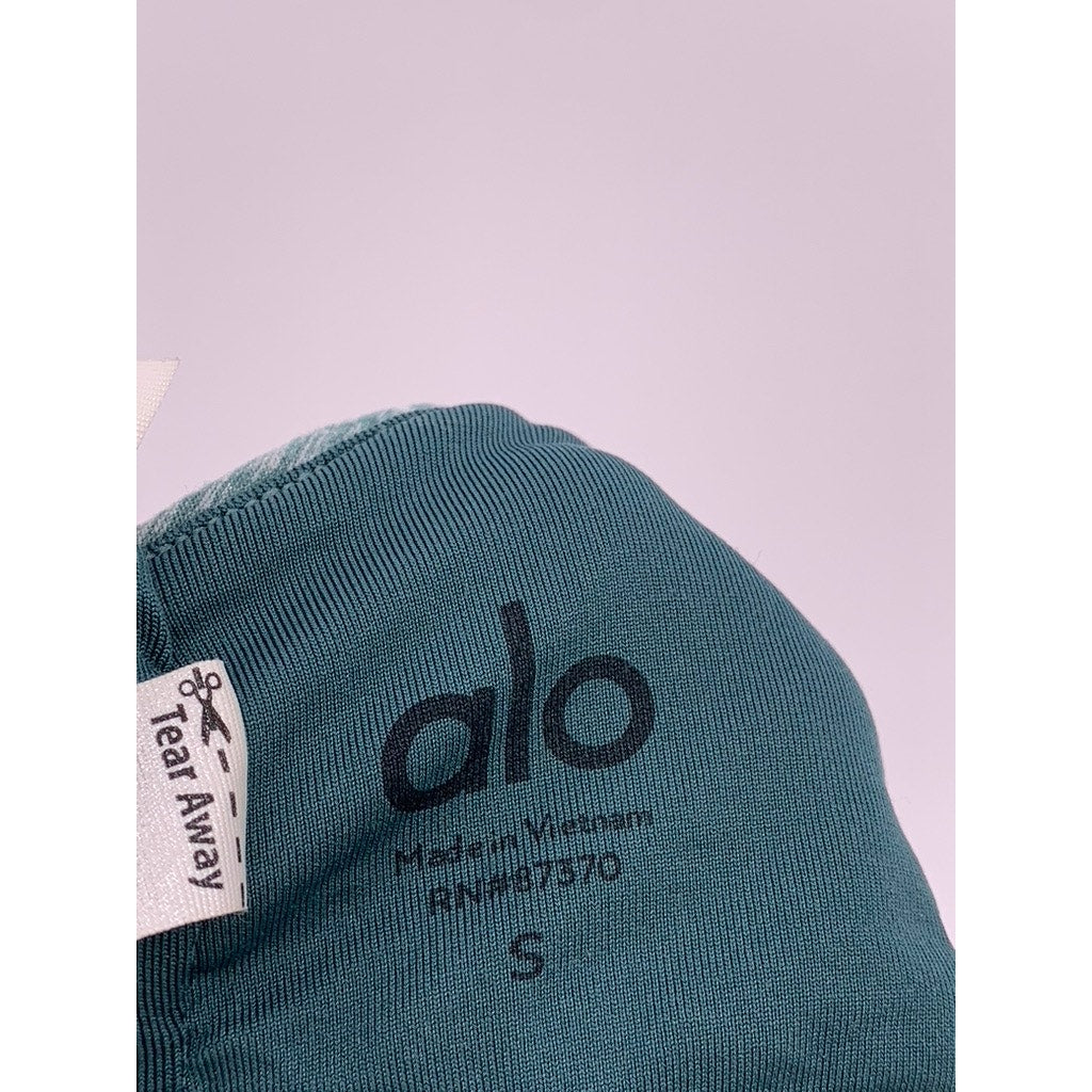 ALO YOGA Women's Heather Blue-Gray Lounge Bralette Bra SZ S