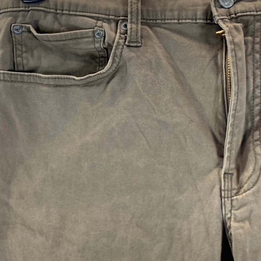 LUCKY BRAND Men's Brown 121 Slim Straight-Leg Five-Pocket Stretch Jeans SZ 34X30