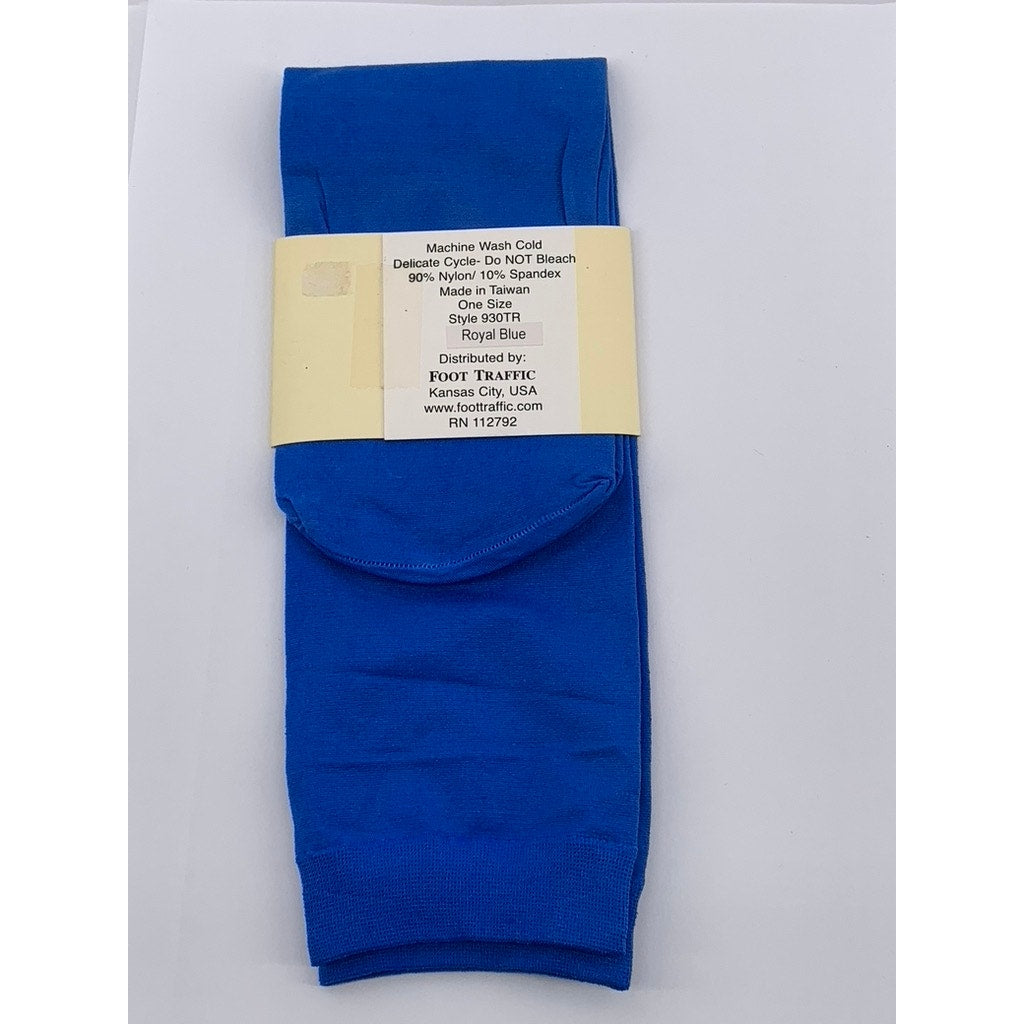 FOOT TRAFFIC Women's Royal Blue Fashion Opaque Trouser Socks SZ OS