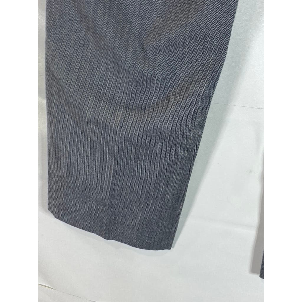 TASSO ELBA Men's Grey Combo Herringbone Florence Wool-Blend Dress Pants SZ 34X30