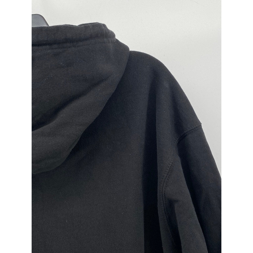 TALHA USA Men's Black-Red New York Logo Pullover Hoodie SZ L