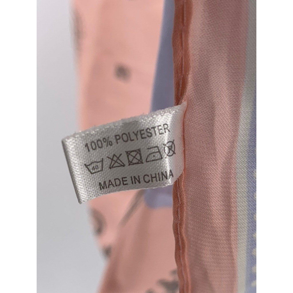 SPARKING FOR LOVE Women's Pink-Tan-White Paisley Printed Scarf