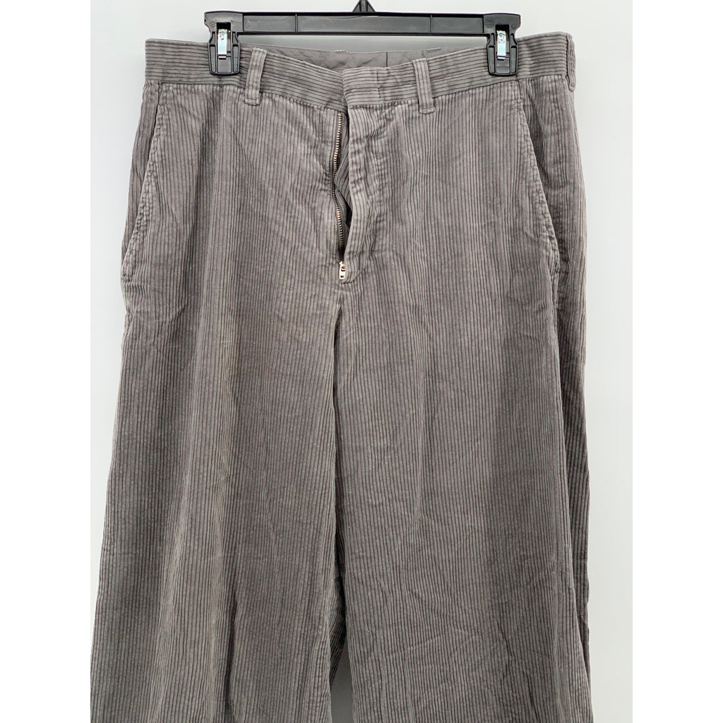 COS Men's Gray Corduroy Relaxed Fit Straight-Leg Casual Pant SZ 34R