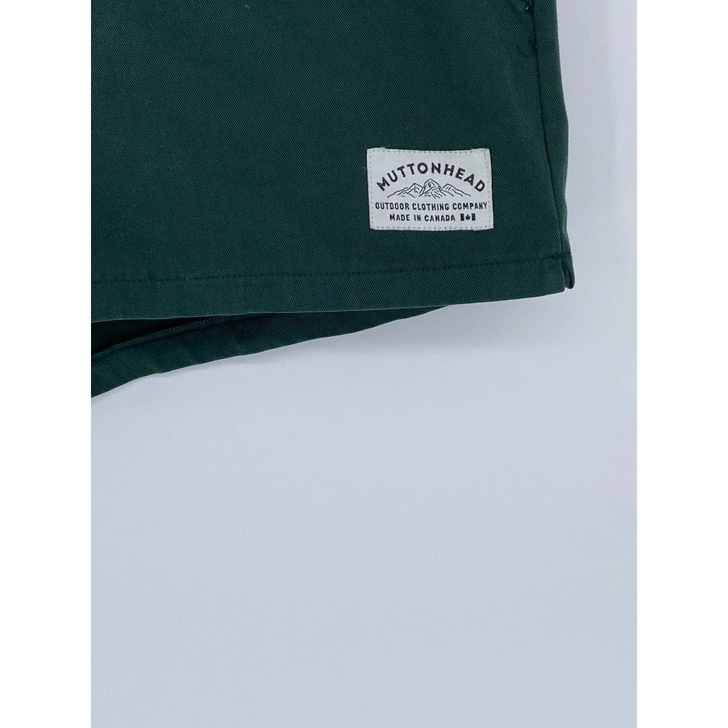 MUTTONHEAD Unisex Adult Forest Green Drawstring Casual Shorts SZ M