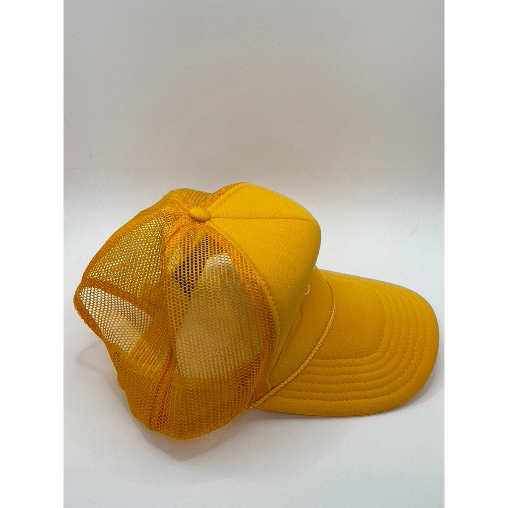 OTTO Men's Yellow Don't Worry Be Happy Graphic Mesh Trucker Snapback Hat SZ OS