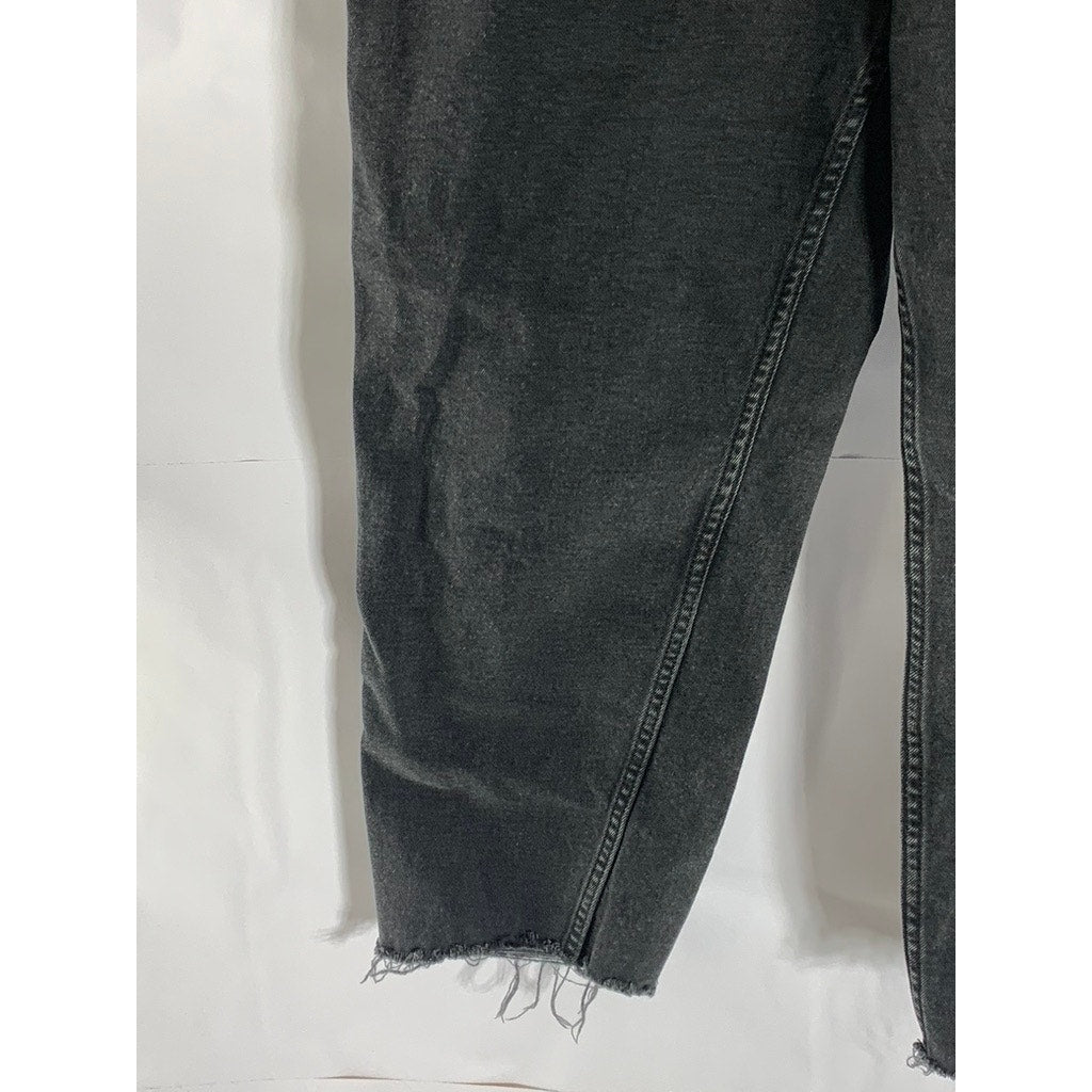 DIVIDED By H&M Women's Black Solid Raw-Hem Skinny-Leg Five-Pocket Jean SZ 12