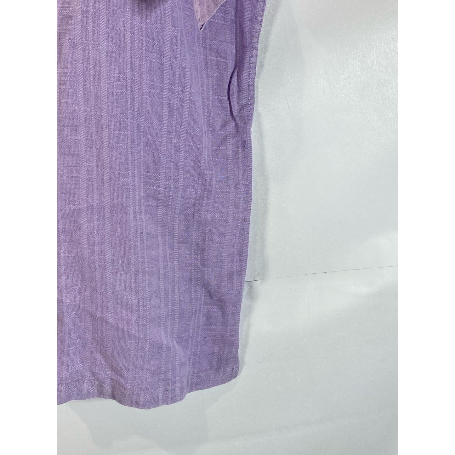 TASSO ELBA Island Men's Purple Linen-Blend Button-Up Short Sleeve Shirt SZ 2XL