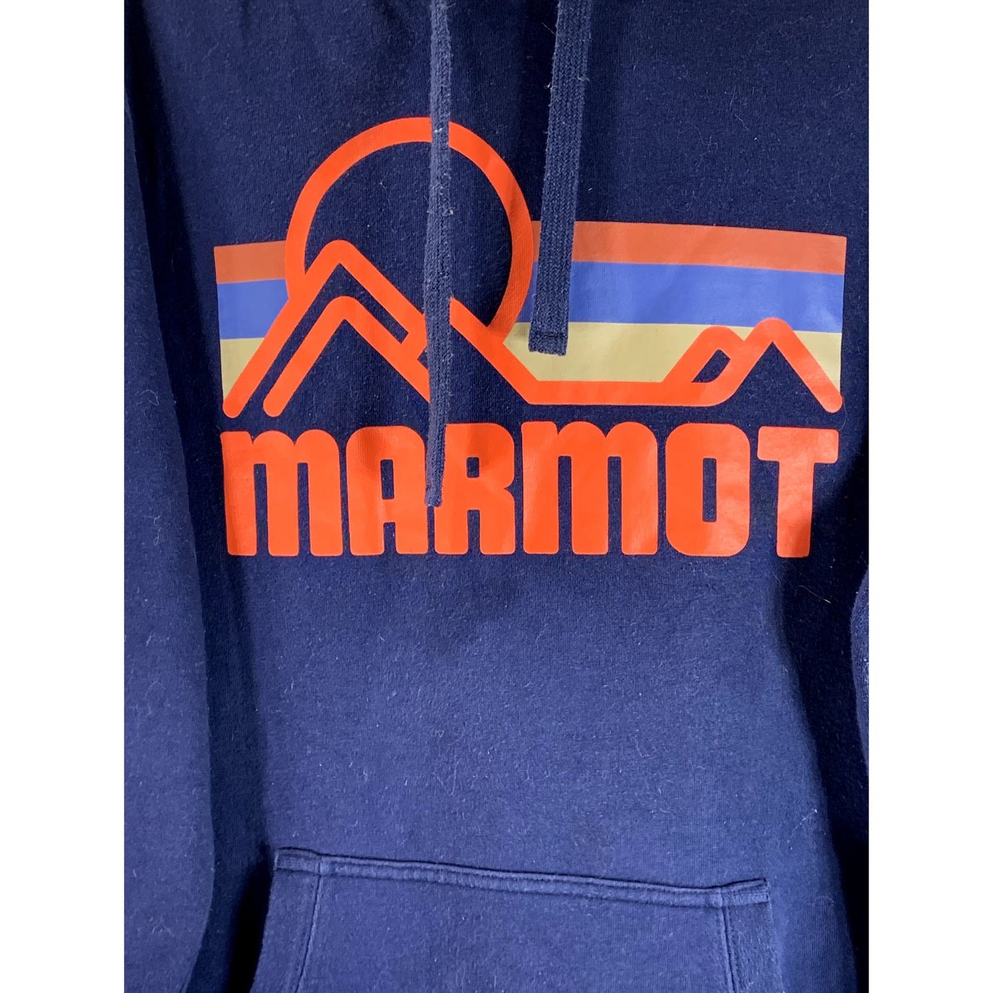 MARMOT Men's Blue Coastal Graphic Pullover Hoodie SZ L