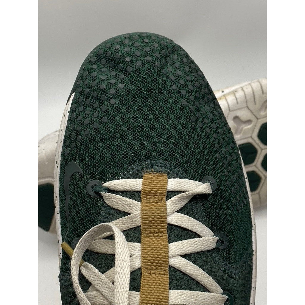 NIKE Men's Black-White-Tan Mesh Michigan State Lace-Up Sneakers SZ 10.5