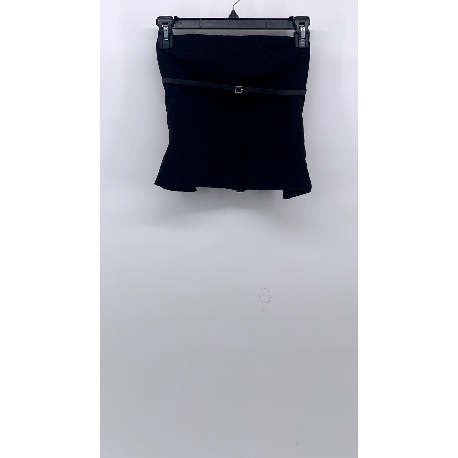ZARA Women's Black Buckle Strap Open-Back Strapless Top SZ XS