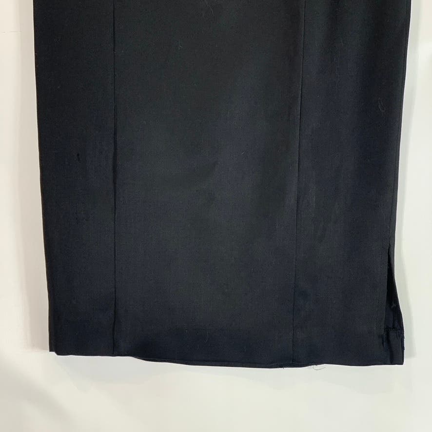 LES COPAINS Women's Black Wool Straight Midi Pencil Skirt SZ 42 IT US S