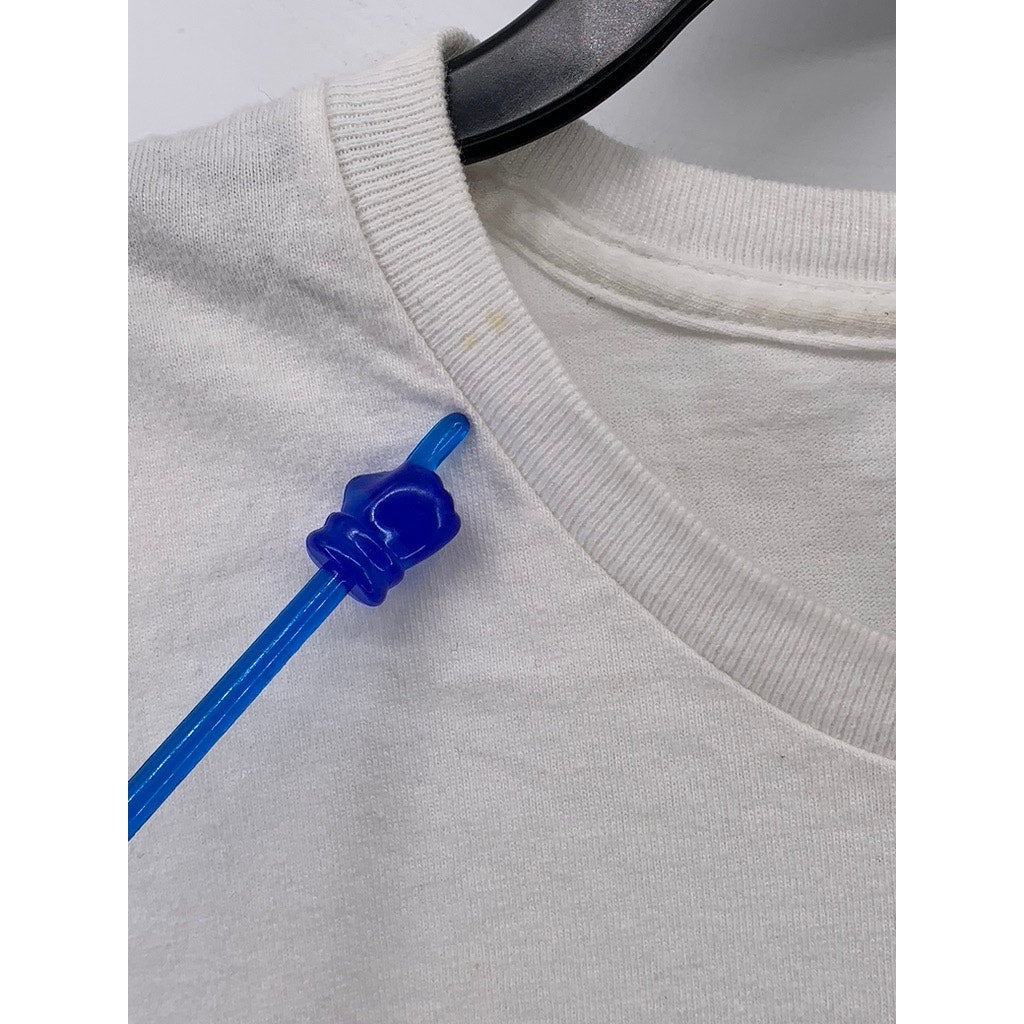 GILDAN Men's White Graphic Short Sleeve T-Shirt SZ L