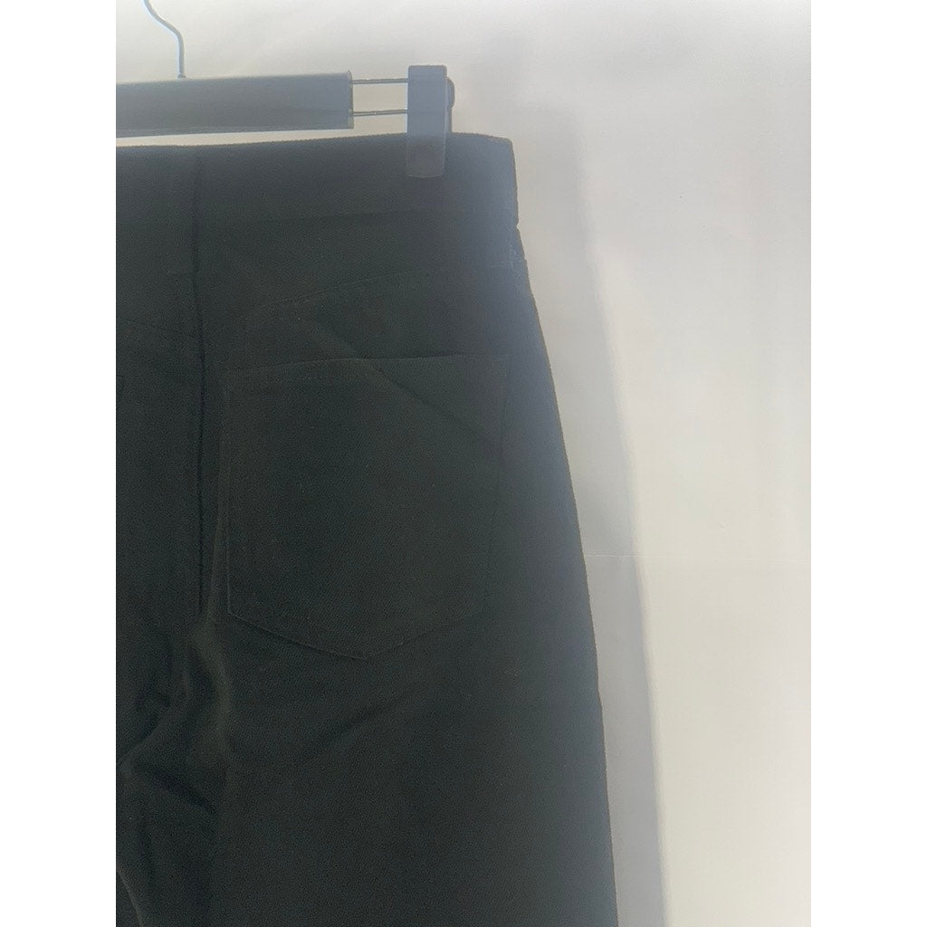 MUJI Women's Solid Black Regular-Fit Straight-Leg Five-Pocket Denim Jeans SZ 25