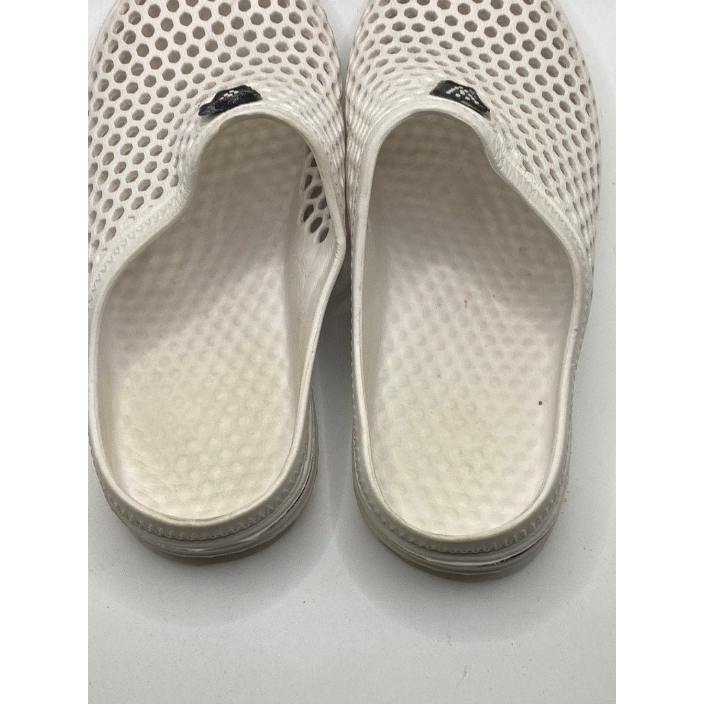 UNBRANDED Unisex White Mesh Round Closed To Slip-On Garden Clogs SZ 7