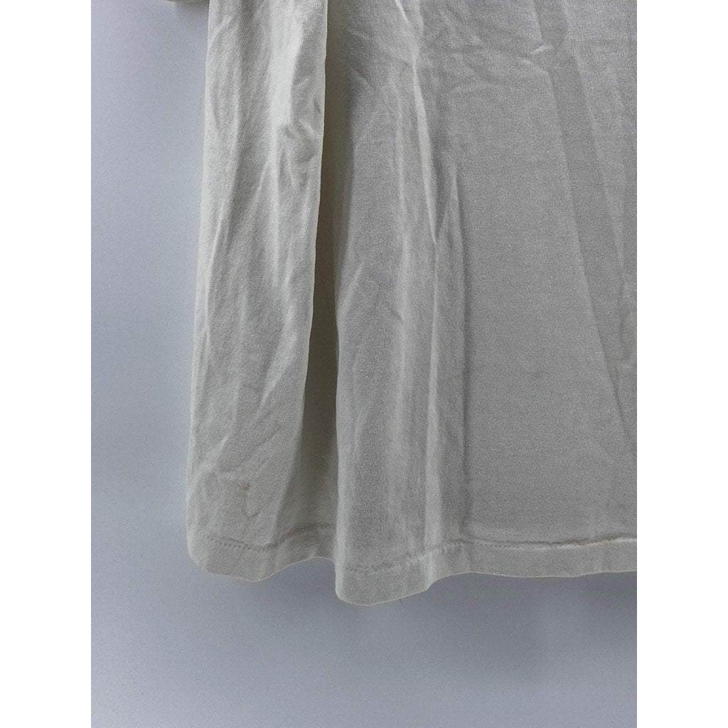 HANES Unisex Adult White Graphic Puerto Rico Crewneck Short Sleeve T-Shirt SZ XL