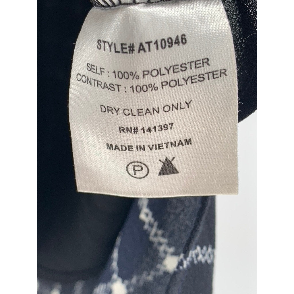 ASTR Women's Blue-Black Plaid Sleeveless Top SZ S