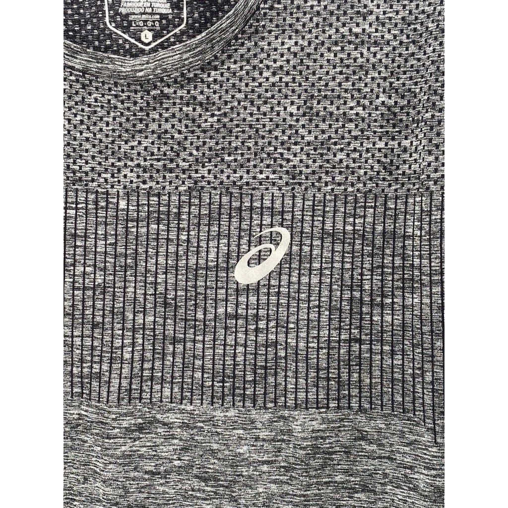 ASICS Men's Gray Crewneck Race Seamless Long Sleeve Active T-Shirt SZ L