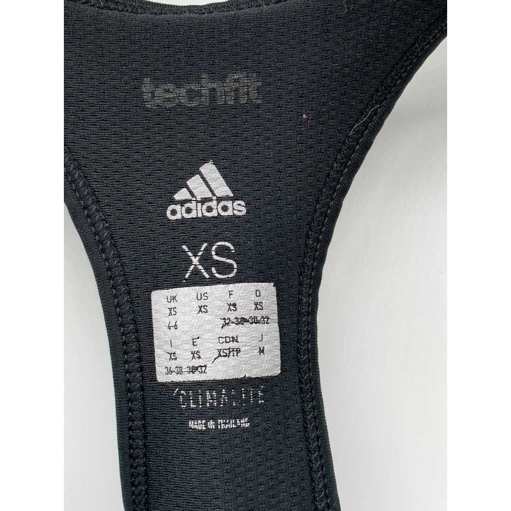 ADIDAS Women's Black Logo Techfit Climalite Sports Bra SZ XS