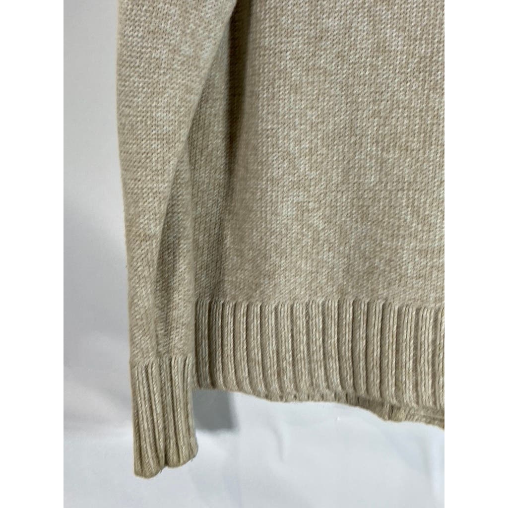 GUIDE SERIES Women's Beige Button Down Ribbed Hooded Sweater SZ 1X