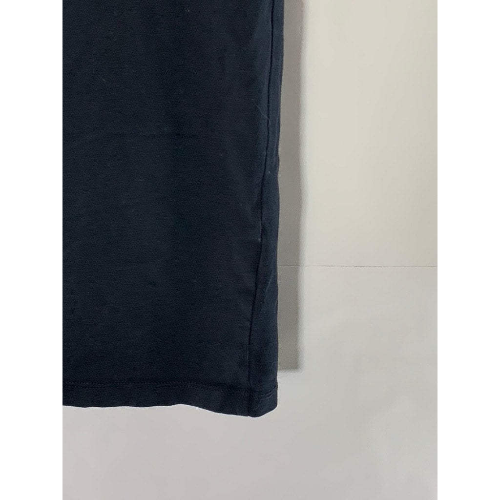 ZARA Women's Black Solid Crewneck Casual Short Sleeve Top SZ S