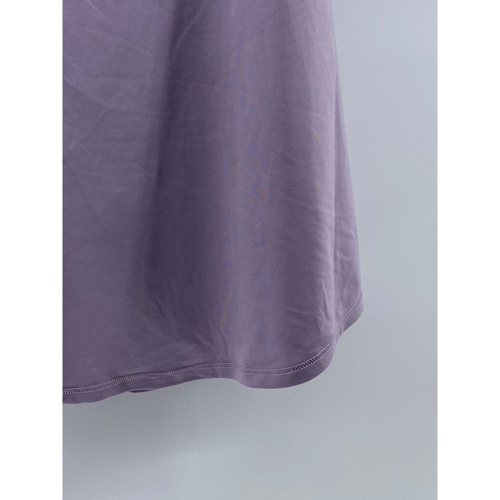 UNDER ARMOUR Women's Lilac Scoop-Neck Mesh Cross-Strap Loose-Fit Tank Top SZ L