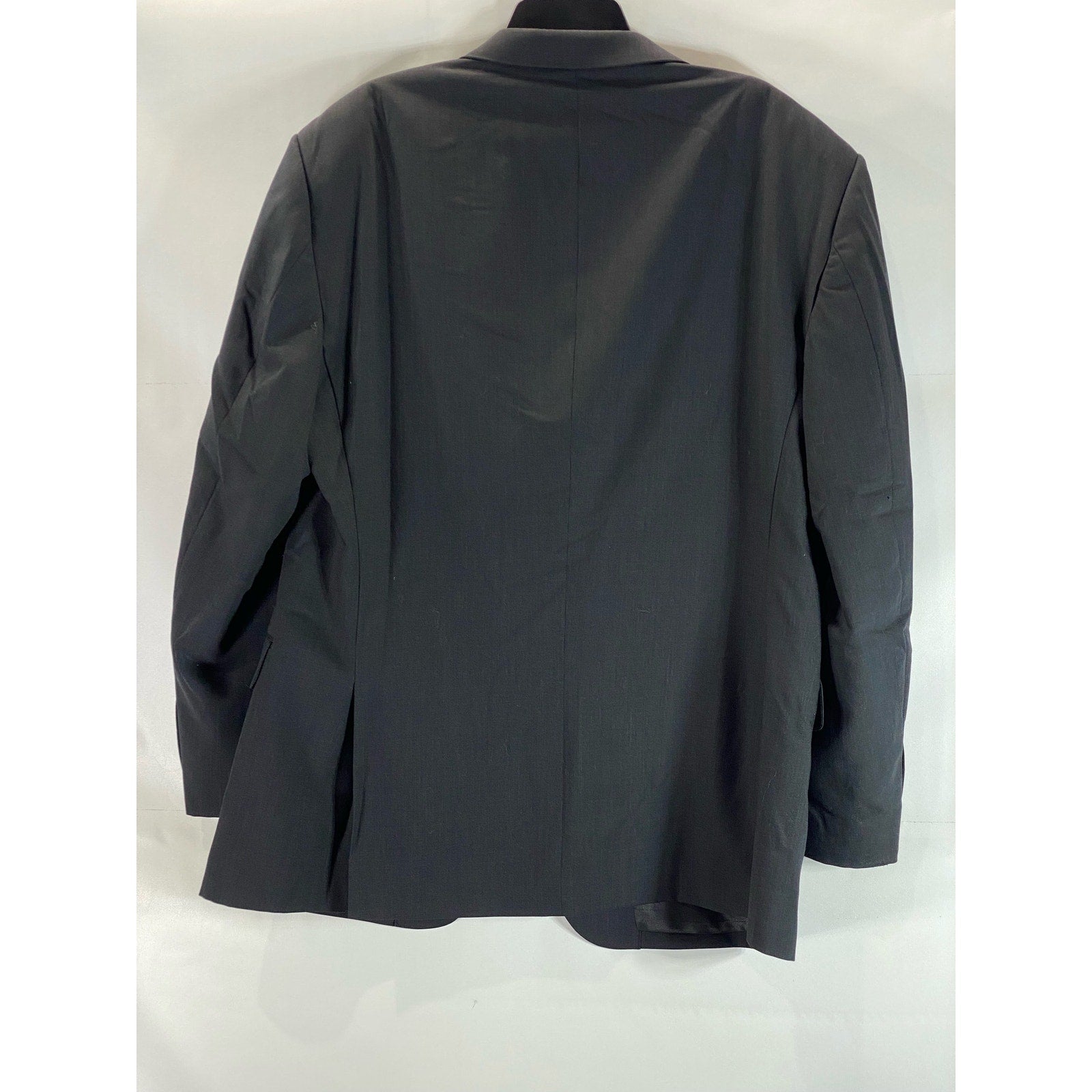 EMANUEL EMANUEL UNGARO Men's Black Solid Two-Button Wool Suit Jacket SZ 48R
