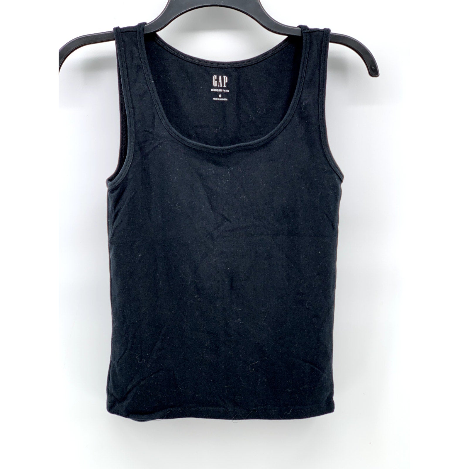 GAP Women's Black Solid Scoop-Neck Pullover Lightweight Modern Tank Top SZ S