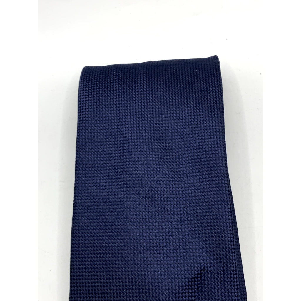 JOHN HENRY Men's Navy Blue Birds Eye Solid Tie OS